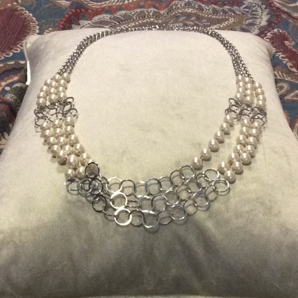 Pearl and Silver Hoop Belt